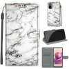 Peňaženkové kožené puzdro Voltage na Xiaomi Redmi Note 10/10S - White Marble