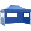 Skladací stan s 3 stenami 3x4,5 m modrý