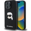 Karl Lagerfeld Liquid Silicone Karl Head MagSafe Zadní Kryt pro iPhone 16 Pro Max Black KLHMP16XSKHPPLK