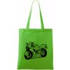 Športová motorka - Taška bavlnená - 42 x 38 cm ( Apple Green )
