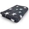 Vet bed Šedý + biele hviezdy 150 x 100 cm