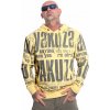 Yakuza mikina pánska s kapucňou ANYONE ALLOVER HOB 23006 pale banana Farba: žltá, Veľkosť: XXL