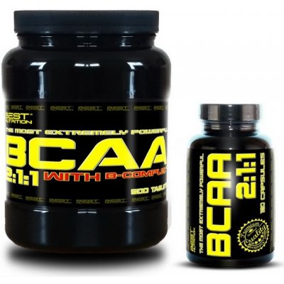 BCAA 5000 + BCAA 2:1:1 Zadarmo od Best Nutrition - 250 tbl. + 120 kaps. - 250 tbl. + 120 kaps.
