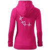 EKG bouldering mikina dámska trendy zipper s kapucňou Purpurová