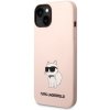 Puzdro Karl Lagerfeld Liquid Silicone Choupette NFT iPhone 14 Plus - ružové