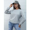 Dámska mikina GLAMFLAIR Dstreet BY1313 Farba: Šedá - svetlo, Veľkosť: S