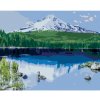 Diamondi Diamantové maľovanie - JAZERO A ZASNEŽENÁ HORA (TED DAVIS) Rámovanie: vypnuté plátno na rám, Rozmer: 40x50 cm