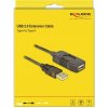 Delock USB kábel USB 2.0 USB-A zástrčka, USB-A zásuvka 15.00 m čierna 82689; 82689