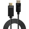 Kábel DisplayPort na HDMI M/M 2m, jednosmerný, 3840x2160 @30Hz, čierny, pozl. konektor,