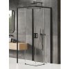 New Trendy Prime Black sprchovací kút 90x80 cm štvorcová čierna matné/priehľadné sklo K-1529