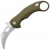 LionSteel L.E.One Mid Folding knife STONE WASHED M390 blade, GREEN aluminum hand