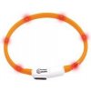 Karlie LED světelný obojek pro kočky oranžový obvod 20-35cm