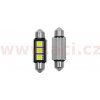 LED 12V 1,78W 3x SMD s chladičem bílá 5600k (patice SV8,5 délka 36 mm) kompatibilní s CAN-BUS (blistr 2 ks) bez homologace 9900413L