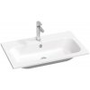 Ravak Chrome Slim - Umývadlo 80x49 cm, s prepadom, s otvorom na batériu, biela XJG01180001