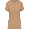 Kariban Tričko WK3021 Day-to-Day, krátký rukáv, dámské COT203021zz905-camel/black 2XL Camel/černá