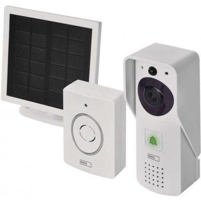 Videozvonček EMOS GoSmart Domový bezdrôtový batériový videozvonok IP-09D s wifi a solárnym panelom (3010040300)