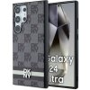 DKNY HC PU Checkered Pattern W Printed Stripes Samsung Galaxy S24 Ultra 5G S928 ružové DKHCS24LPCPTSSK