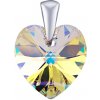 Stříbrný přívěsek se Swarovski® Crystals SRDCE 14mm AB LSW069P