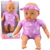 Látková bábika bábätko vo fialovom body s mašličkou 31 cm