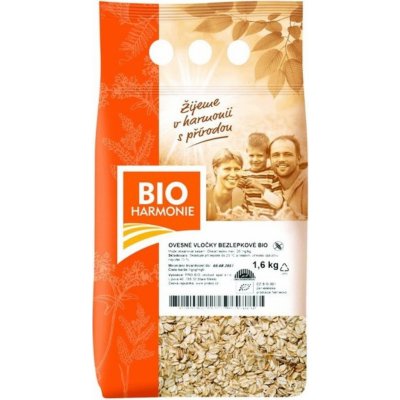 Bioharmonie Ovsené vločky bezlepkové BIO 1600 g