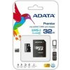 Pamäťová karta ADATA Premier micro SDHC karta 32GB UHS-I U1 Class 10 + adaptér (AUSDH32GUICL10-RA1)