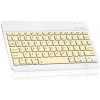 Počítárna Bezdrôtová klávesnica pre iMac, PC, notebooky, tablety, telefóny - bielo-žltá