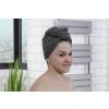 Rýchloschnúci turban na vlasy RENA tmavo šedý