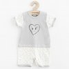 Dojčenský letný bavlnený overal New Baby Srdiečka, veľ. 68 (4-6m)