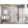 RAVAK Blix Slim BLSRV2 Sprchovací kút rohový 80x80x195 Profil LESKLÝ Sklo Číre +vešiak X1LM40C00Z1