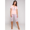 Dámske pyžamo Eliza Dream L Ružová Kapri - Trojštvrťové