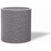 Kvetináč Keter Cylinder M Silver Grey 610100