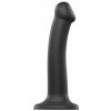 Strap on Me Semi-Realistic Dual Density Bendable Dildo Black – M