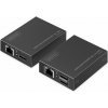 Digitus HDMI 4K/30Hz kroucená dvoulinka extender (prodlužovač) kat.6 s KVM USB 1.1 až 40m/70m, max. 253 přijímačů, IR ovládání - sada (přijímač/vysílač)