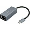 Qoltec Ethernetový adaptér USB-C na RJ45 | 1000 Mbps | Hliníkové pouzdro
