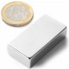 SOLLAU Neodymový magnet hranol 40x20x10 mm, N50, ponikelovaný