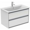 Ideal Standard Connect Air - Skrinka pod umývadlo 800 mm, 2 zásuvky, lesklý svetlo šedý + matný biely lak E0819KN