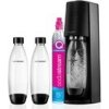 SodaStream Terra Black výrobník sody, mechanický, 2x 1l láhev SodaStream Fuse, bombička s CO2, černý