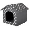 Hobby Dog Búda pre psov | Labky - šedá Veľkosť: R3 - 52 x 46 cm