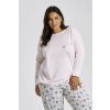 4XL-6XL dámske pyžamo Taro Ella 3466 Z25/26 ružová 4XL
