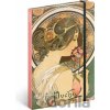 NOTIQUE Notes Alfons Mucha Maxana, bodkovaný, 13 x 21 cm