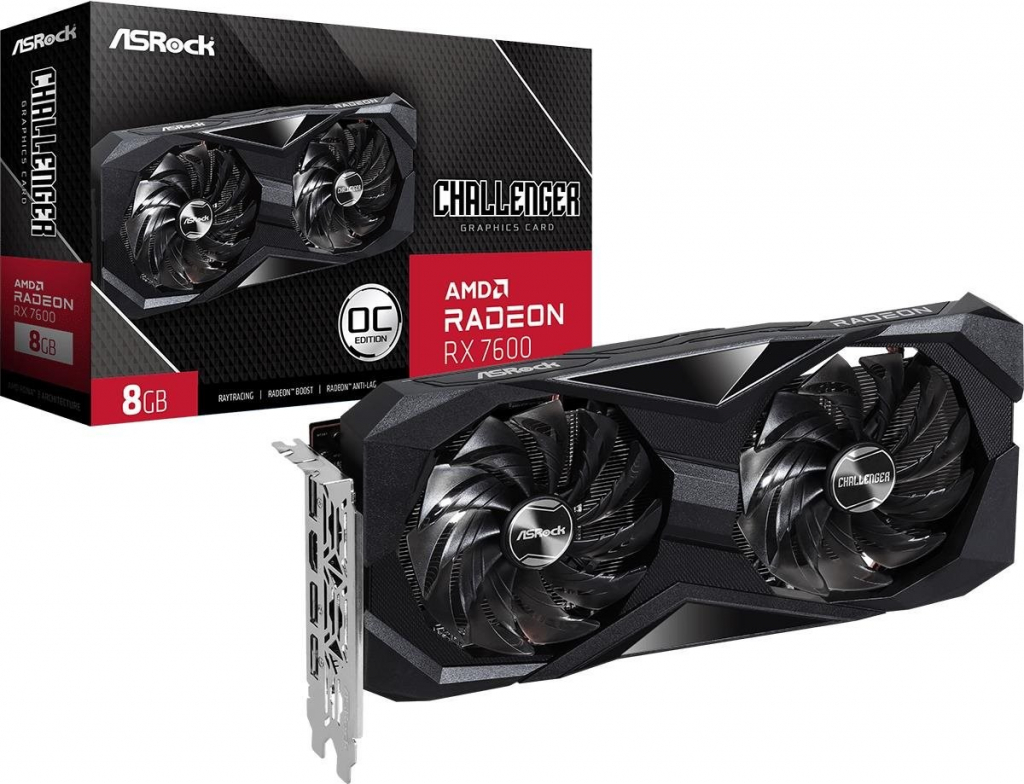 ASRock Radeon RX 7600 Challenger OC 8GB GDDR6 90-GA41ZZ-00UANF