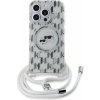 Karl Lagerfeld IML Monogram Crossbody K&CH Heads MagSafe zadný kryt pre iPhone 15 Pro Transparent