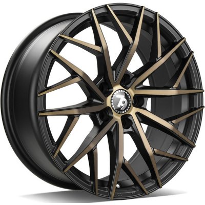 Seventy9 Sv-C 7.5x17 5x112 ET40 black gloss gold front