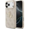 Guess PU Leather 4G Metal Logo Gold Frame MagSafe zadný kryt pre iPhone 17 Pro Pink