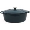 NOIS Železný hrniec oválny 34x26cm Tierra petrolej