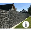 Gabionový plot 2D PRAKTIK, dĺžka 250cm výška 183 cm, do betónu ČIERNA