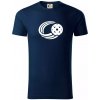 Florbal lopta - Tričko z organickej bavlny - 2XL ( Tmavomodrá (veľmi tmavá - skoro čierna) )