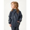 Detská nepremokavá bunda s flísom, Tm. modročierna - veľ. 92/98