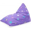 Sablio Sedací vak Hviezdy na fialovej: 150x80 cm