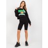 Čierna dámska športová súprava kraťasov a mikiny EM-KMPL-732.39X-black ONE SIZE